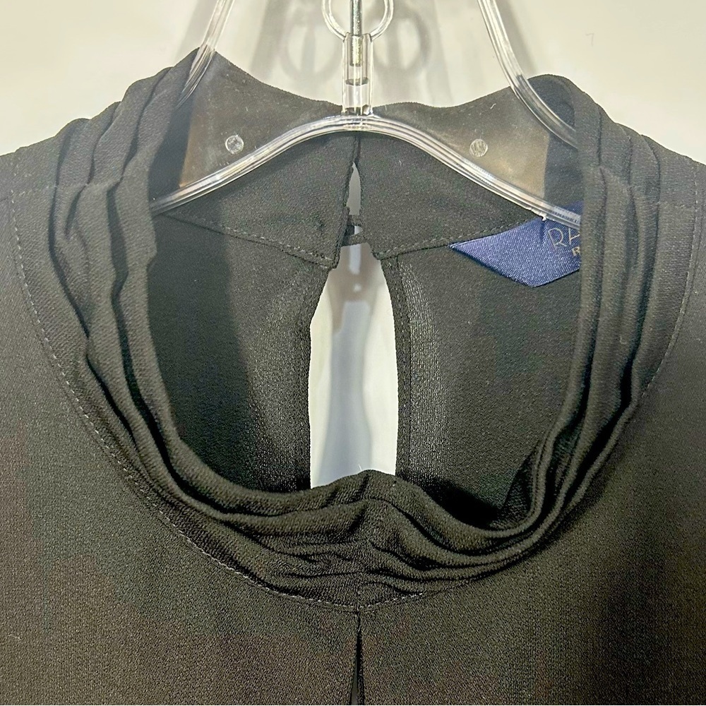 Rachel Roy Short/Cap Sleeves Black Blouse Size XL - Picture 4 of 8